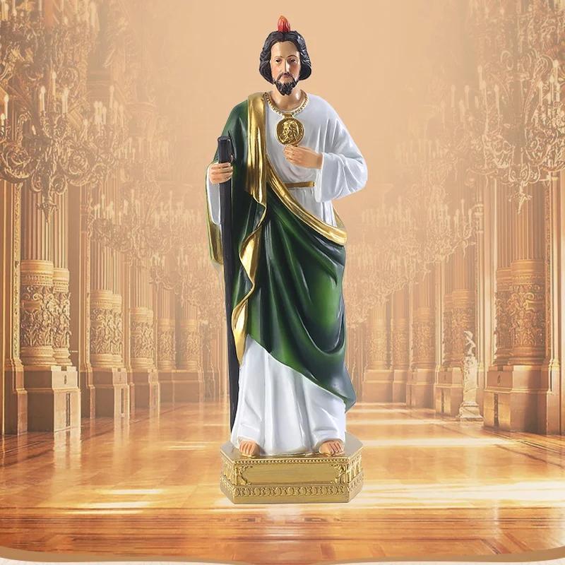 Statue de saint-Juda 8 pouces, 1 pièce, béquilles, décorations de salle, Collection de cadeaux relig
