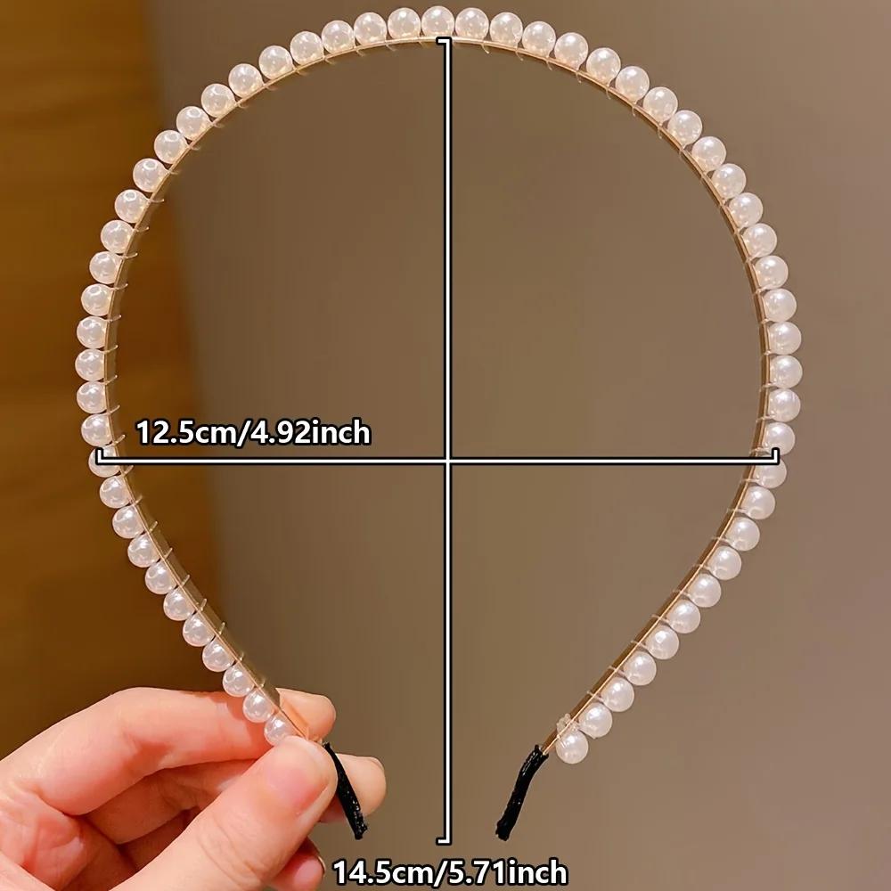 5 pièces d'accessoires pour cheveux de princesse pour filles, bandeaux en perles d'imitation pour en