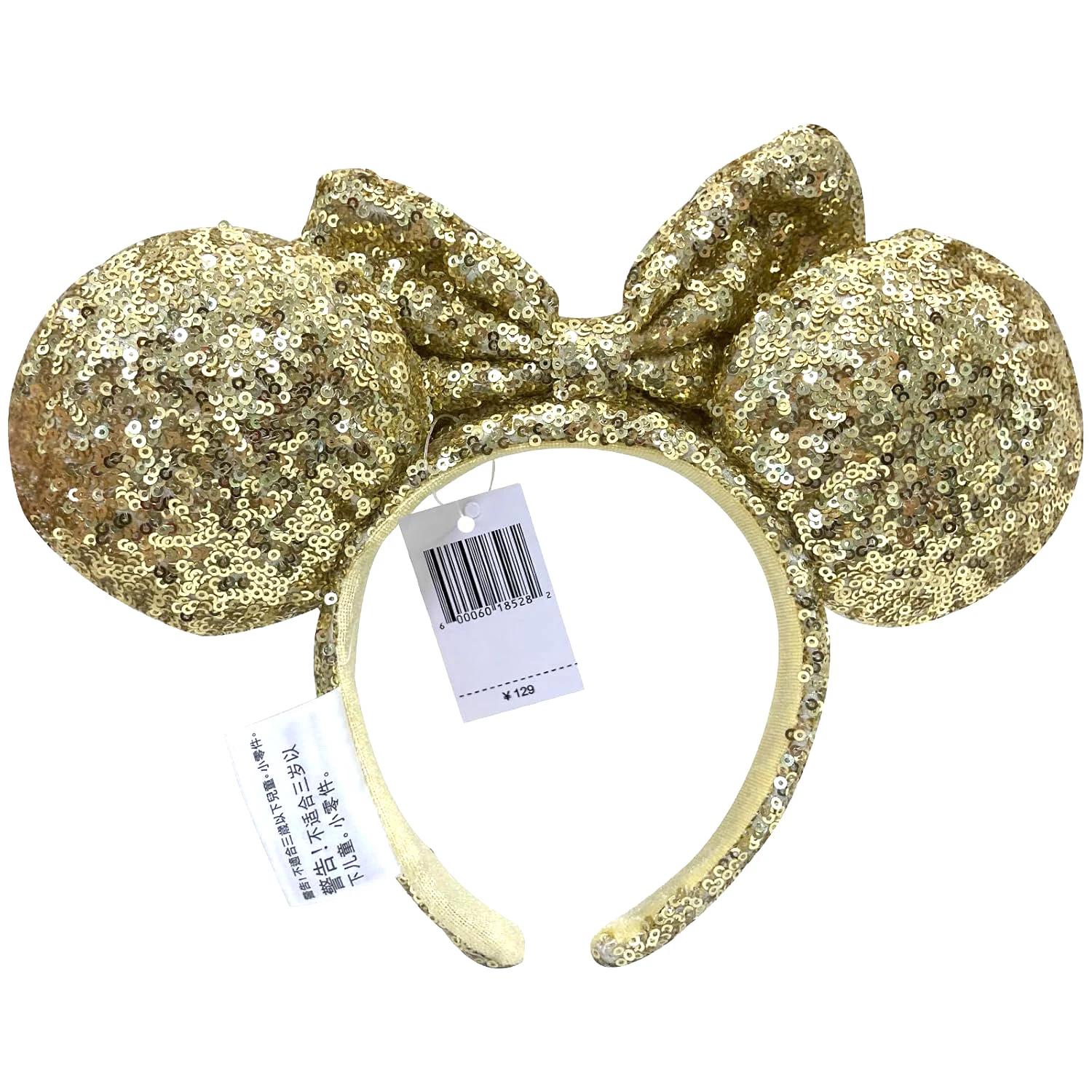 Mikcey souris oreille bandeaux arc paillettes bandeaux cheveux accessoires paillettes fête noël Hall