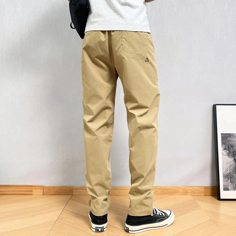 Pantalon cargo fin d'été pour hommes, pantalon fuselé décontracté avec poches zippées, pantalon stre