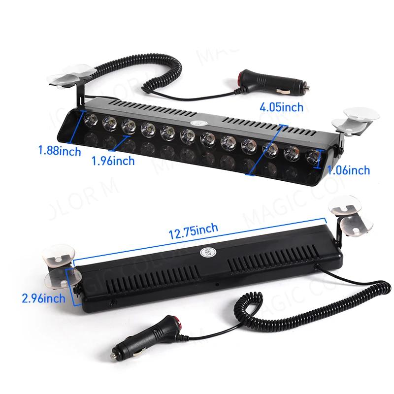 12 LED voiture lumière stroboscopique Flash Signal d'avertissement balise Police pompier d'urgence p