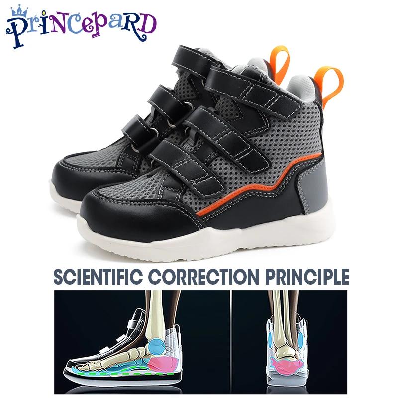 Chaussures Orth4WD pour Enfant Garçon, Baskets de dehors Sвavec Semelles Respirantes à Dos Haut, Noi