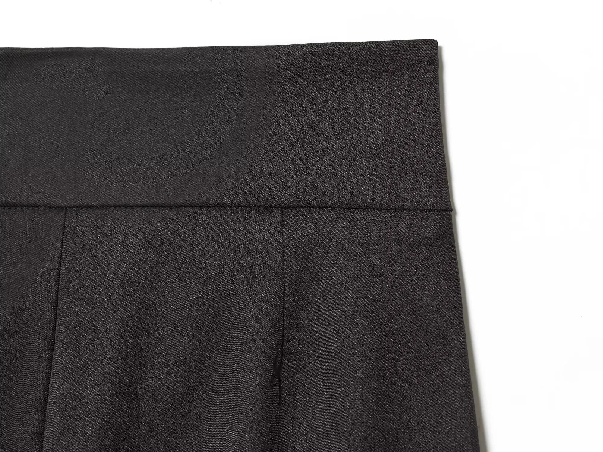 Pantalon palazzo plissé taille haute coupe ample ETJ 2026 pour femme, idéal pour le travail, les voy