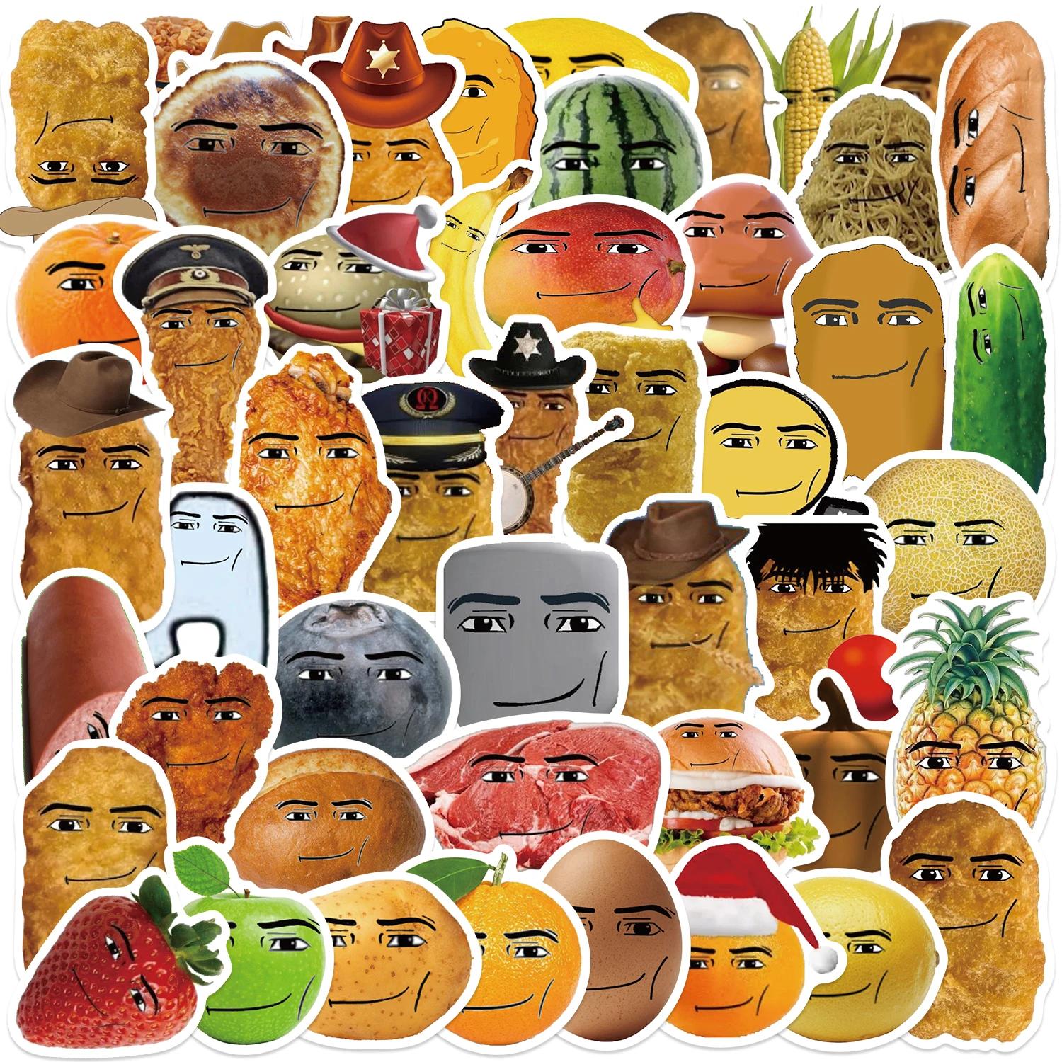 58 pièces Robloxs visage gagnant sourire-poulet pépite Meme série dessin animé étanche décoratif tas