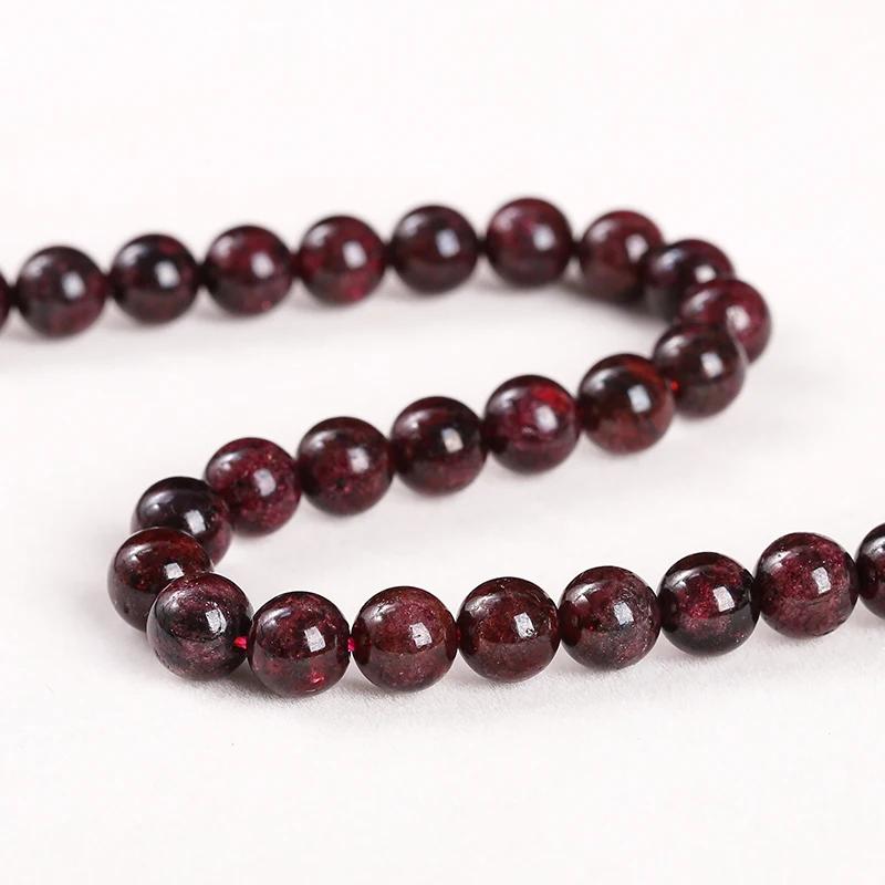 Perle de grenat rouge foncé en pierre naturelle 1A, entretoise ronde adt, taille de choix 4mm, 6mm, 