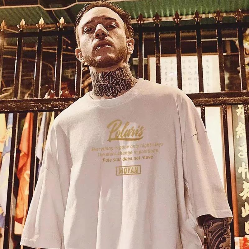 8XL coupe ample à la mode à la mode nouveau T-shirt imprimé étoile à huit branches avec décontracté 