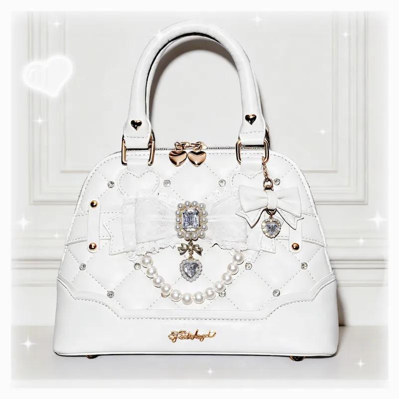 Nouveau Sac à Main Rose Lolita pour Filles, Sac Bandoulière Polyvalent Décontracté Tendance pour Fem