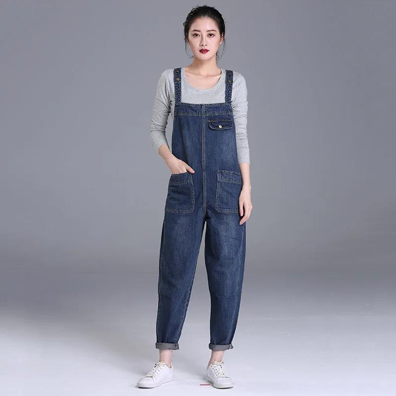 Denim vêtements de maternité ample décontracté femme femmes pantalon jarretelles combinaisons salope