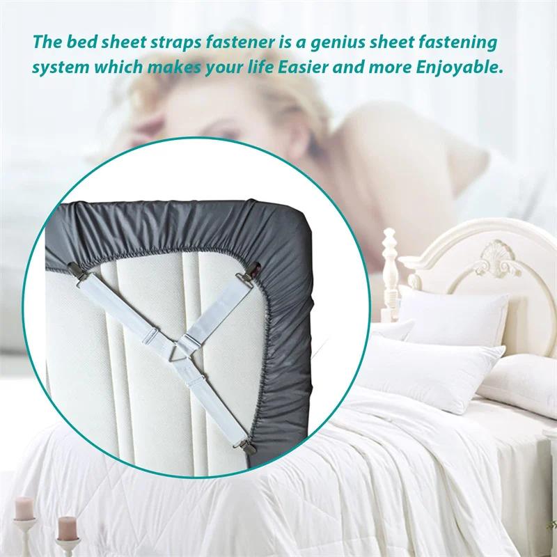 Sangles de drap de lit, attaches élastiques réglables, supports de draps pour housse de matelas, dra