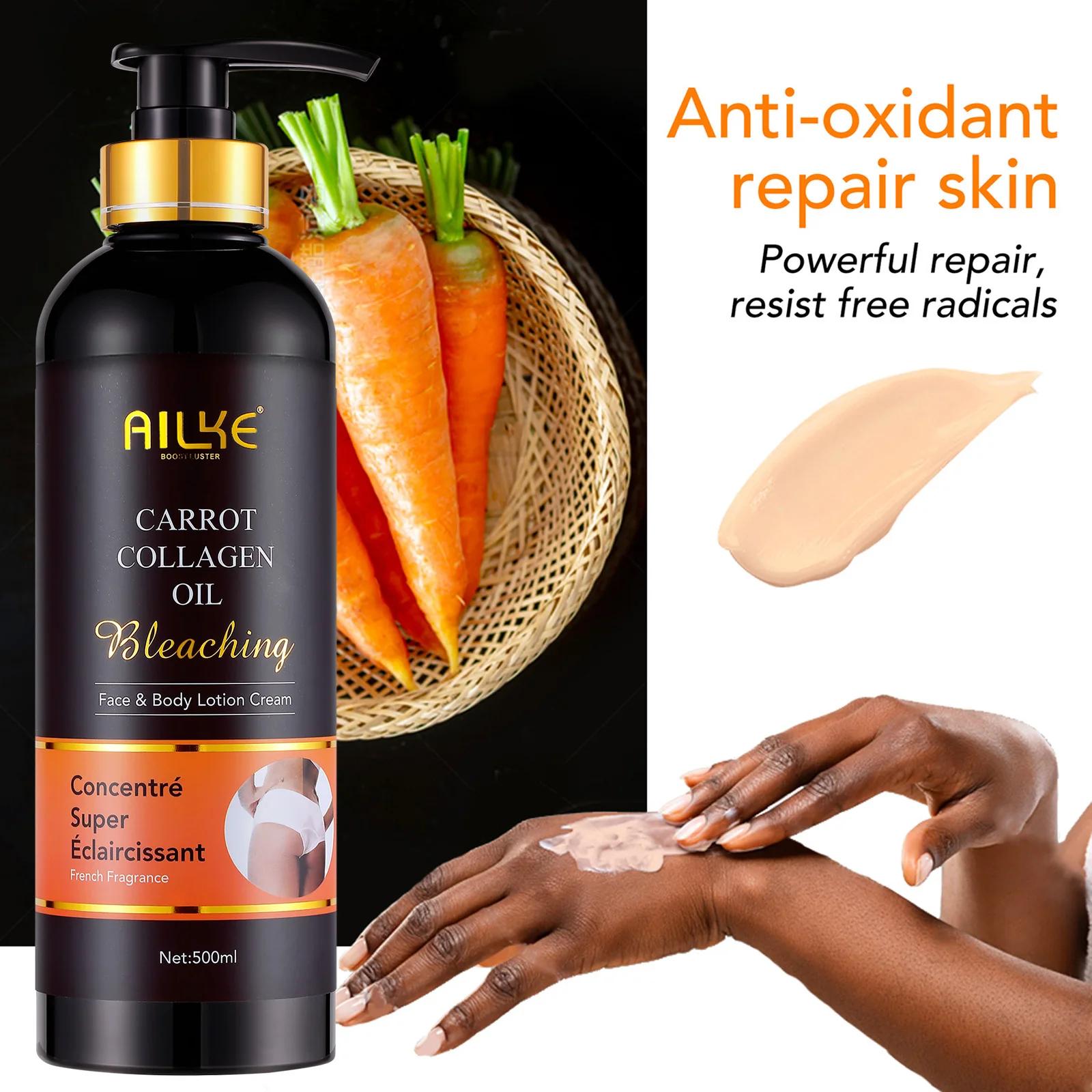 AILKE Lotion pour le corps blanchissante, réduit les taches foncées, même le teint, avec collagène e