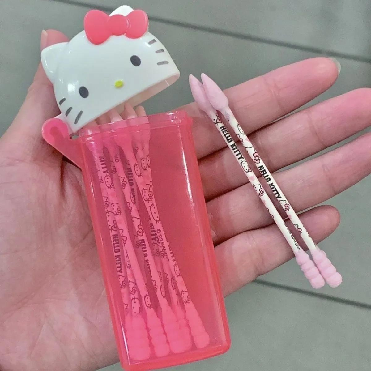 Boîte de rangement de dessin animé Kitty, Kawaii MyMelody, cure-dents mignon, boîte de rangement d'é