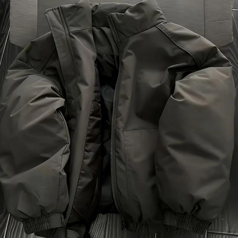 Veste d'hiver en coton pour hommes, manteau en coton, veste à pain épaisse et chaude, veste cool de 