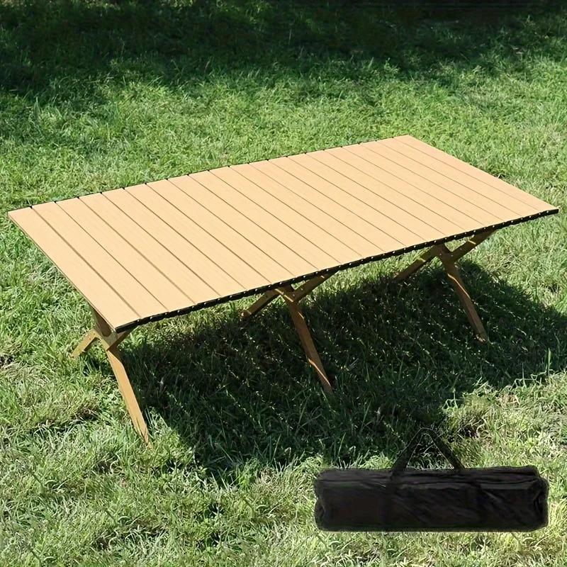 Table de pique-nique pliante, table de camping enroulable portable de 4 pieds, table en rouleau d'œu