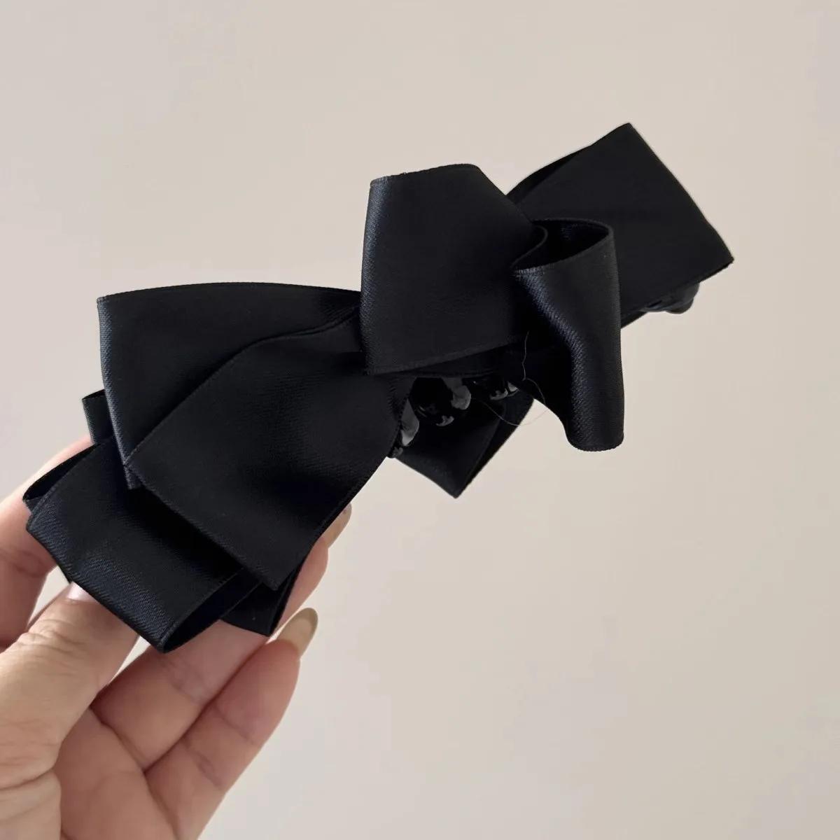 Lystrfac nouveau nœud Hairgrps cheveux griffe arc pinces à cheveux pour femmes filles arrière tête é
