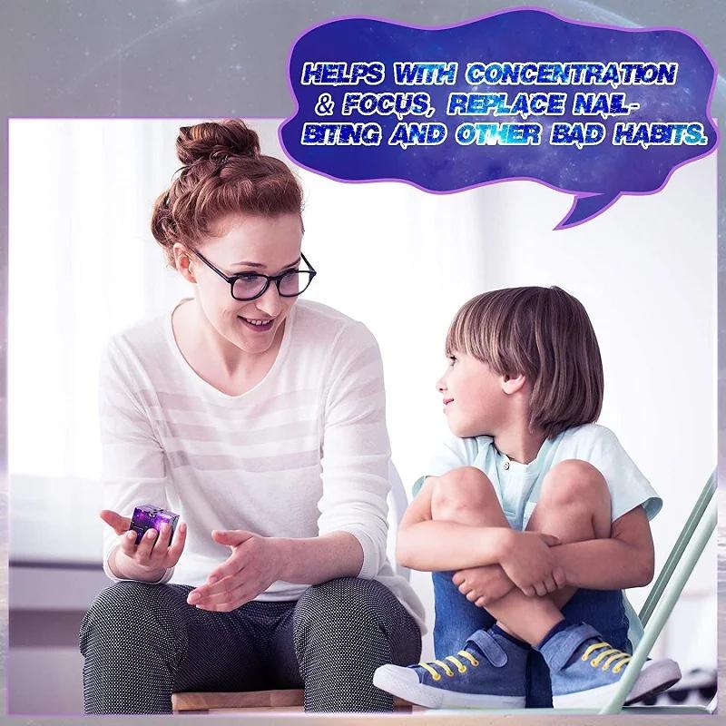 Extron-Jouet Anti-Stress pour Enfant, Cube, Flip, Tdh, Anlande, Puzzle, Magique, Doigt, Fidget, Mm, 