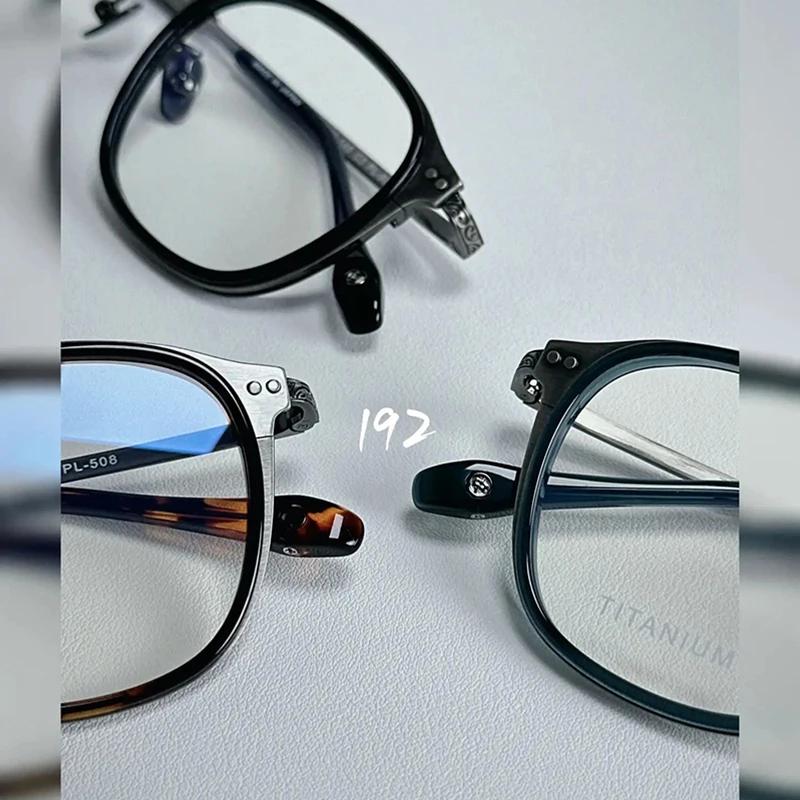 Lunettes rétro en titane pur pour hommes, nouvelle Reproduction de Style japonais, galvanoplastie IP