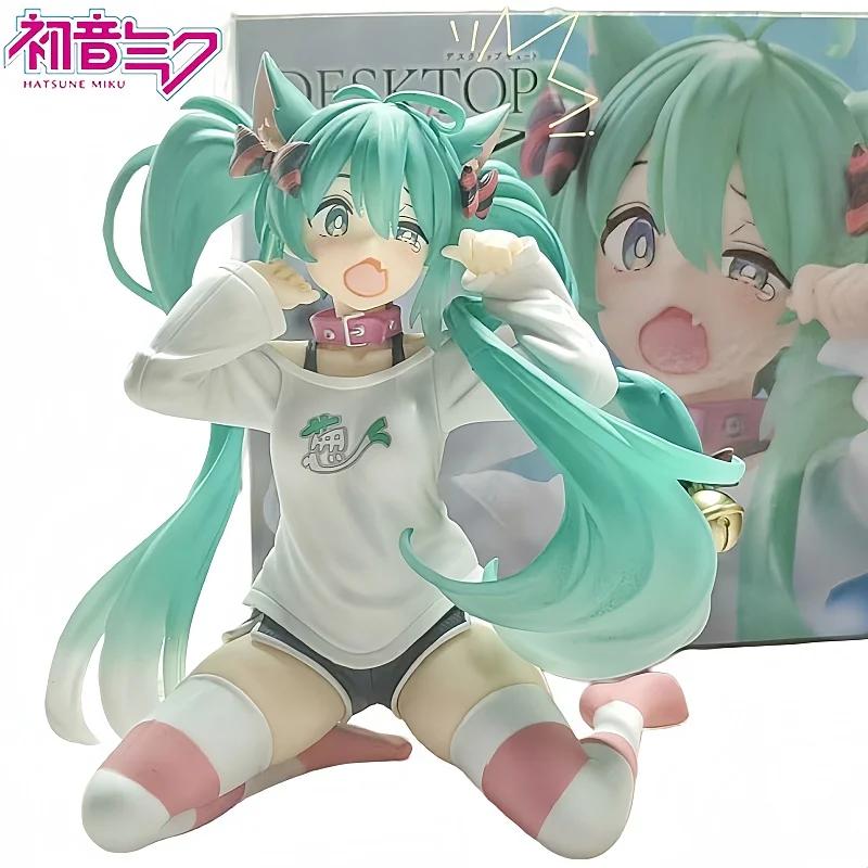 2026 ** 12 cm Anime Hatsune Miku figurine avec oreille de chat à manches longues vêtements PVC modèl