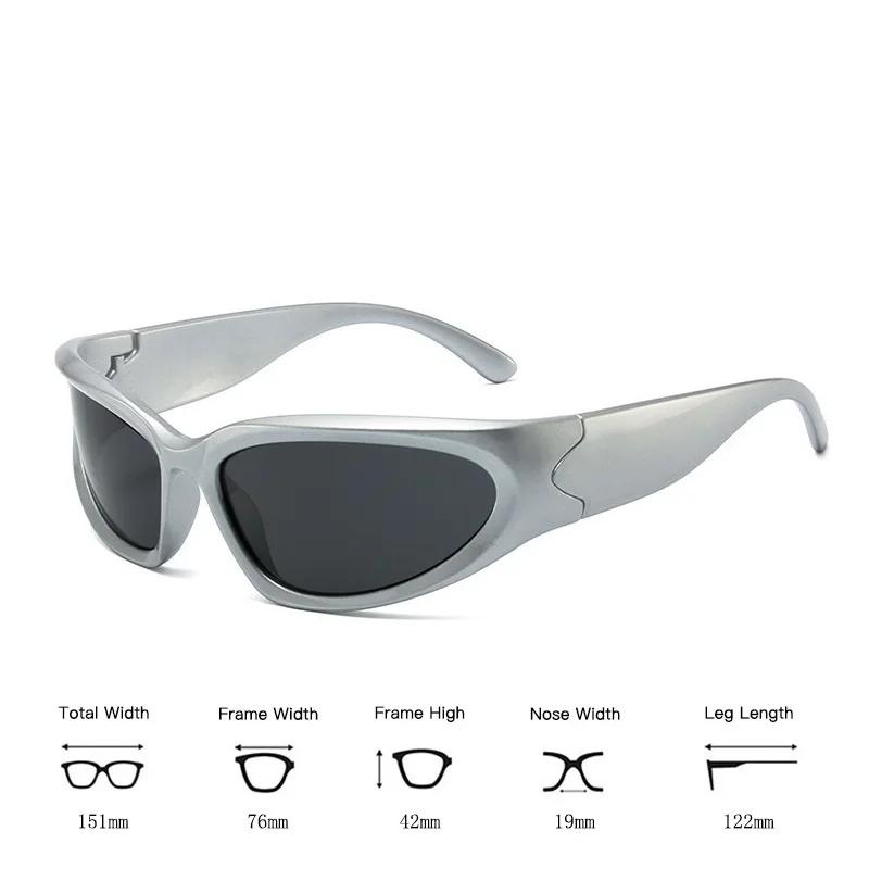 Lunettes de soleil vintage Y2K classiques style punk, pour femmes et hommes, de marque de luxe, lune