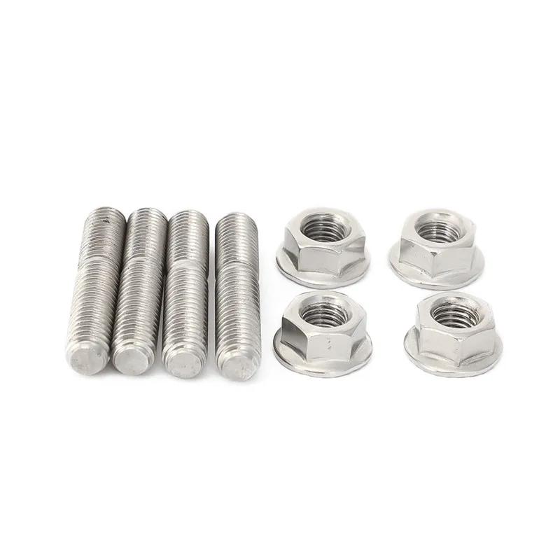 Écrou de goujon de collecteur d'échappement, 4 pièces, pour Sportster Dyna Softtail Glide Fatboy Tou