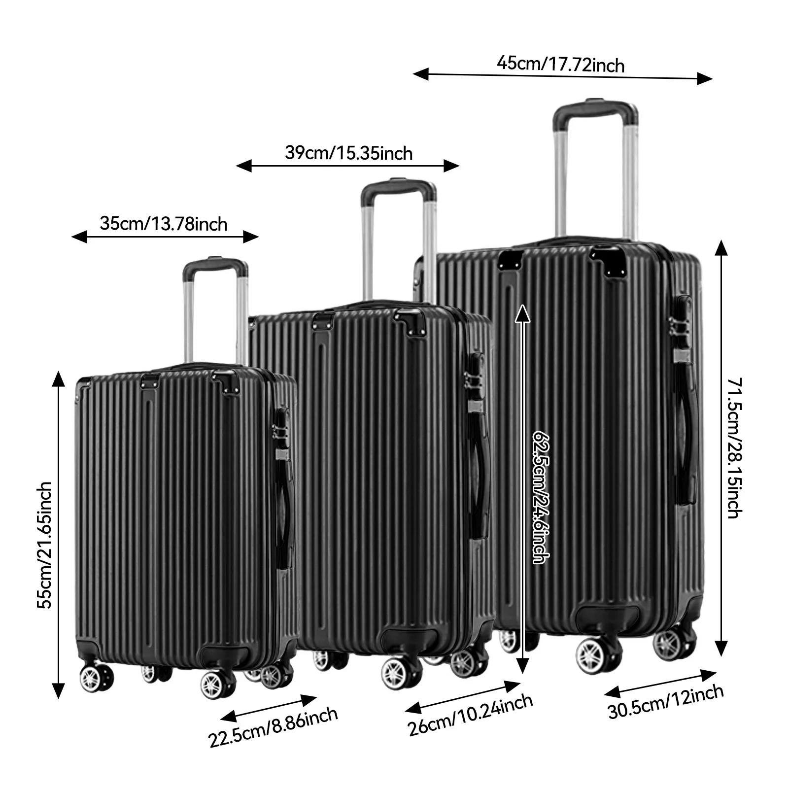 Ensemble de valises de voyage Fangange 3 pièces, valises de voyage pour la famille, chariots à roule