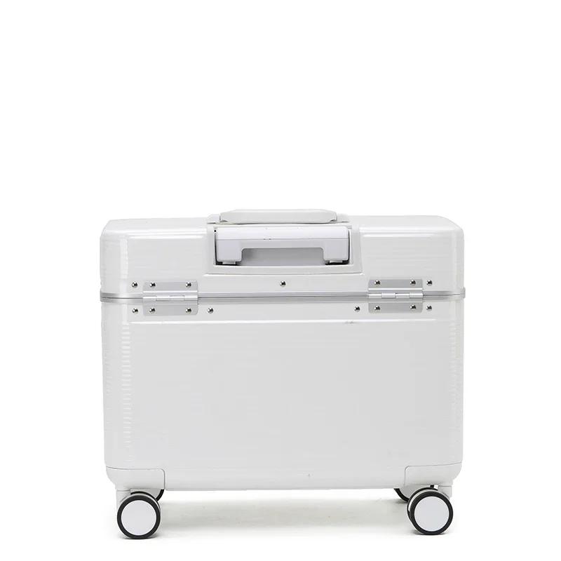 Valise à cadre en alliage d'aluminium, valise à roulettes portable ABS à ouverture supérieure, roues