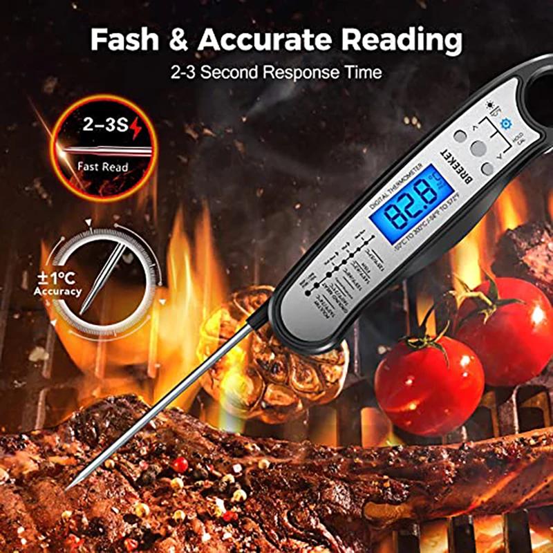 Thermomètre alimentaire de cuisine numérique pour thermomètre à viande avec 2 sondes pour la cuisson