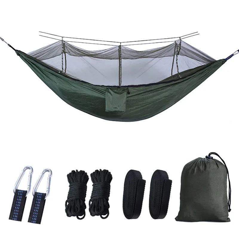 Hamac de Camping en plein air Portable léger avec moustiquaire, tissu Parachute haute résistance, li