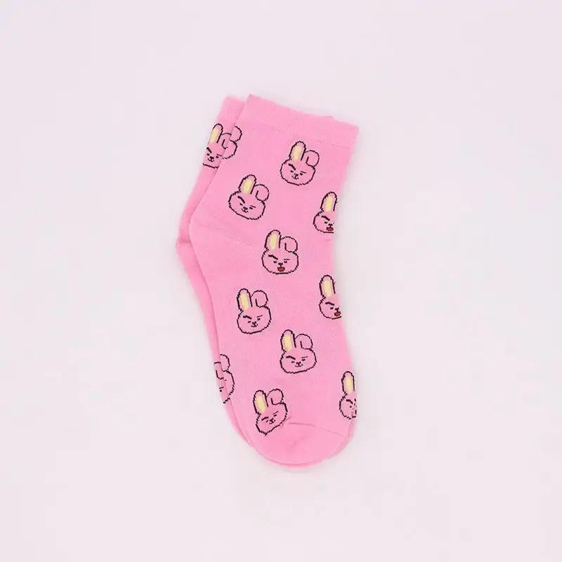 Chaussettes mi-mollet BT21 Koya RJ Cooky Shooky Tata, chaussettes longues chaudes pour couple, impri