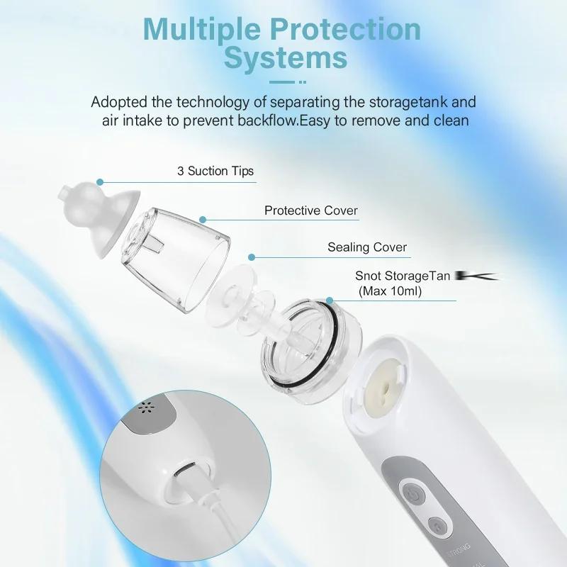 Aspirateur nasal pour bébé, aspirateur nasal électrique pour tout-petit, aspirateur nasal automatiqu