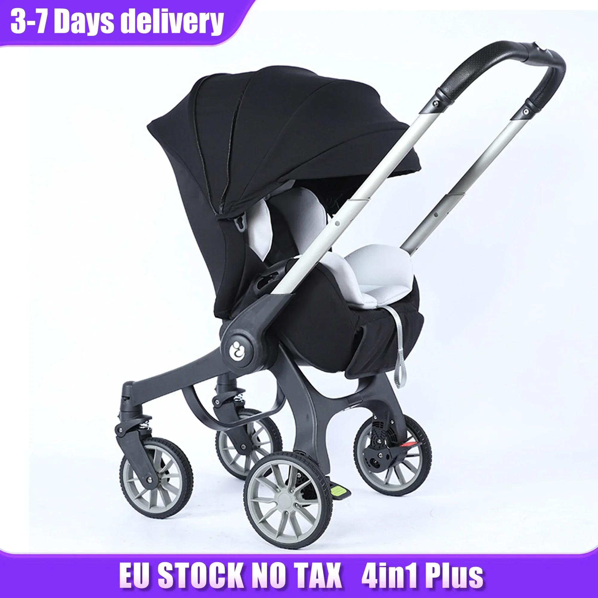 Landau de voyage léger pliable multifonctionnel à quatre roues poussette Portable bébé poussette 3 e