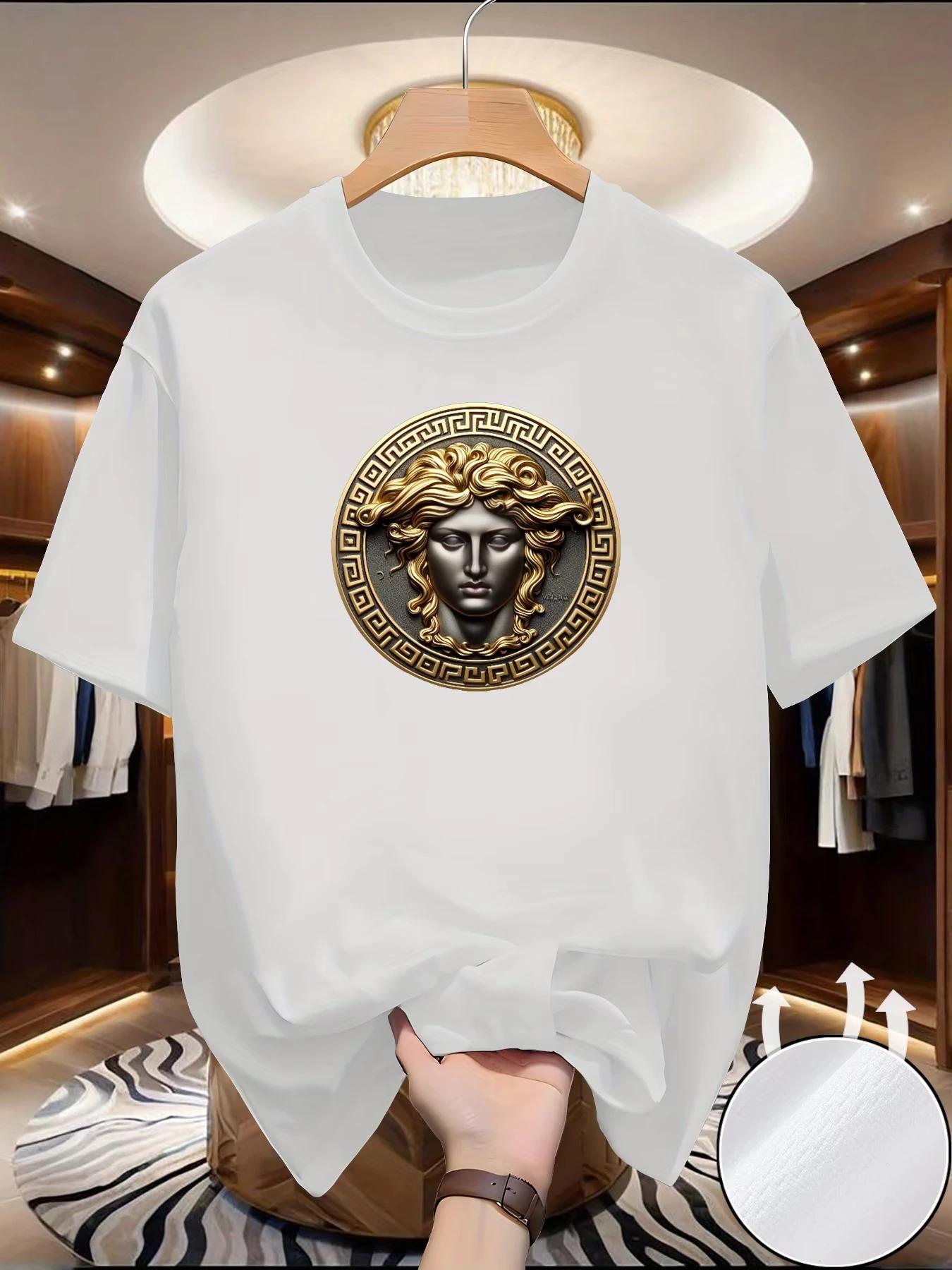 Nouveau T-shirt de course à col rond pour homme, haut léger d'été, imprimé artistique, séchage rapid