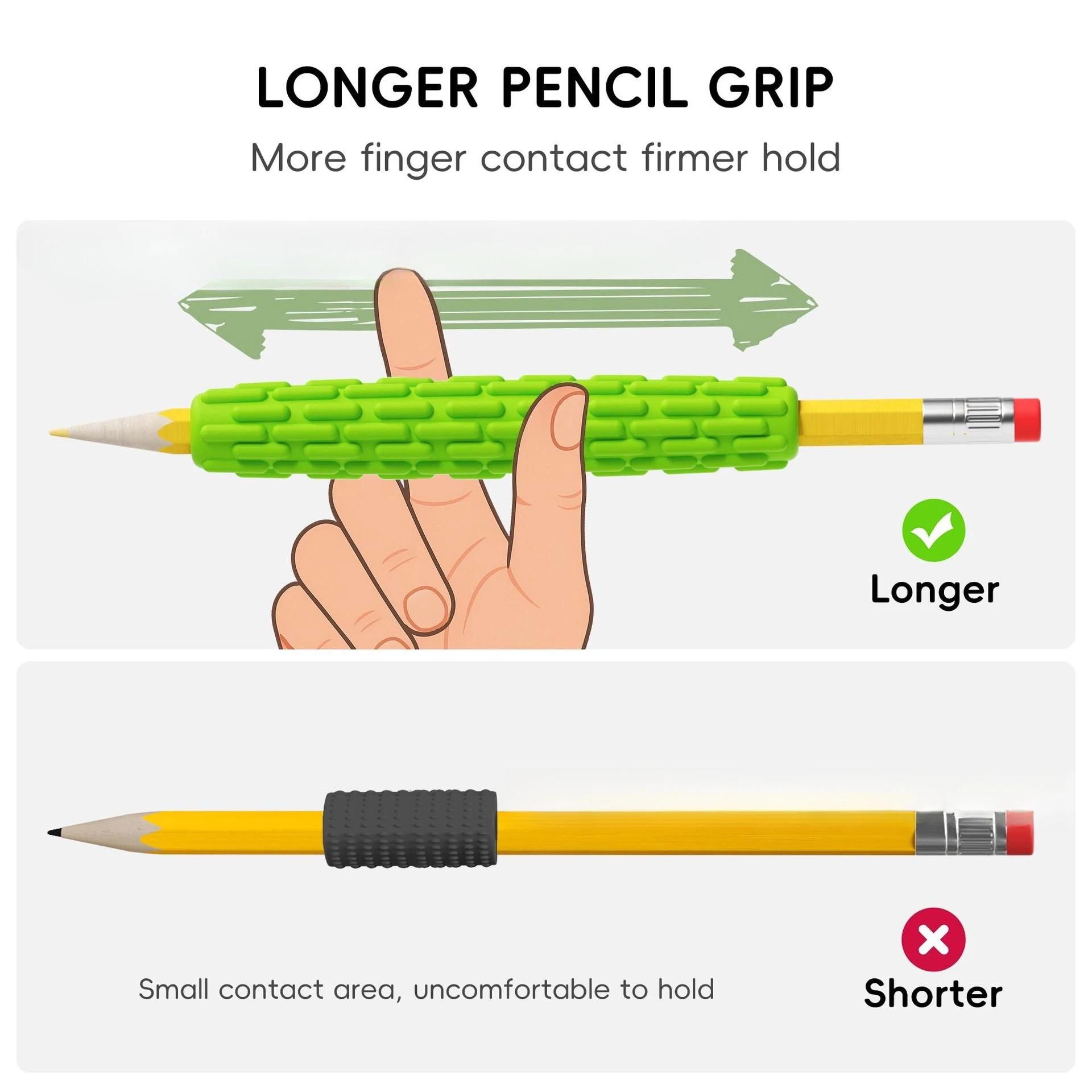 Porte-crayons en Silicone texturé, 4 pièces, créatif, à la mode, Tactile, tdah et autisme, soulageme