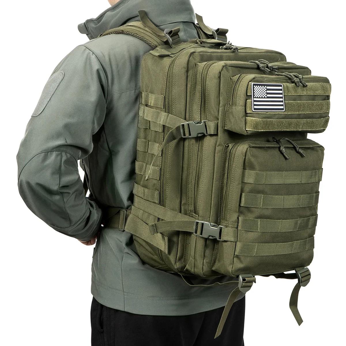 45L sac à dos tactique grande capacité sac à dos extérieur 3 jours Fitness sac de randonnée randonné