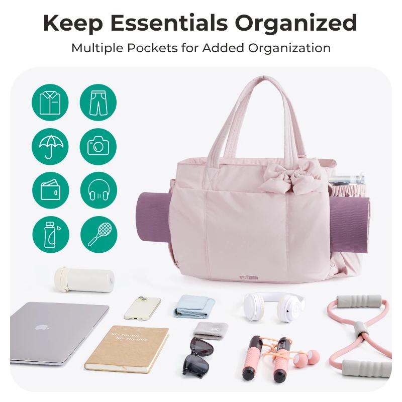 BAGSMART Sac fourre-tout de grande capacité pour femme, sac à main polyvalent pour les déplacements,