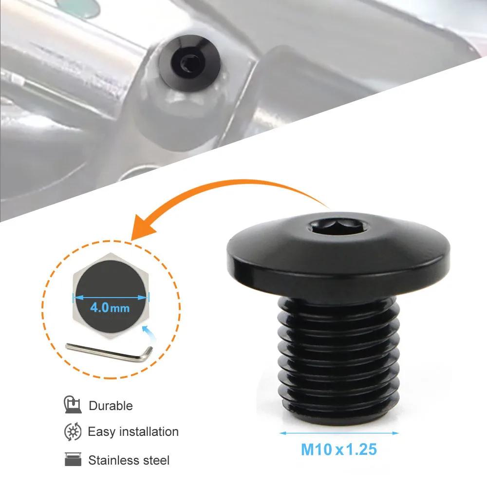 Boulons universels pour trou de rétroviseur de moto M10 x 1.25, 2 pièces, adaptés à Yamaha Honda Kaw