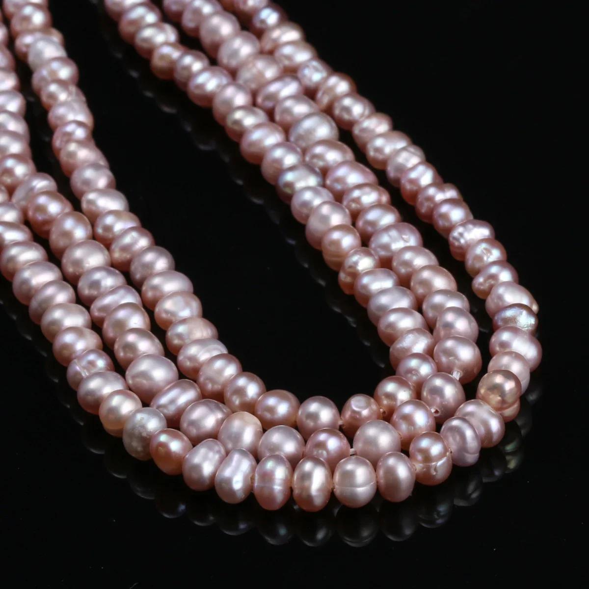 Perles Rondes de Culture d'Eau Douce, AA 36cm, 100% Naturelles, pour Bijoux, Collier, Bracelet, 13 A