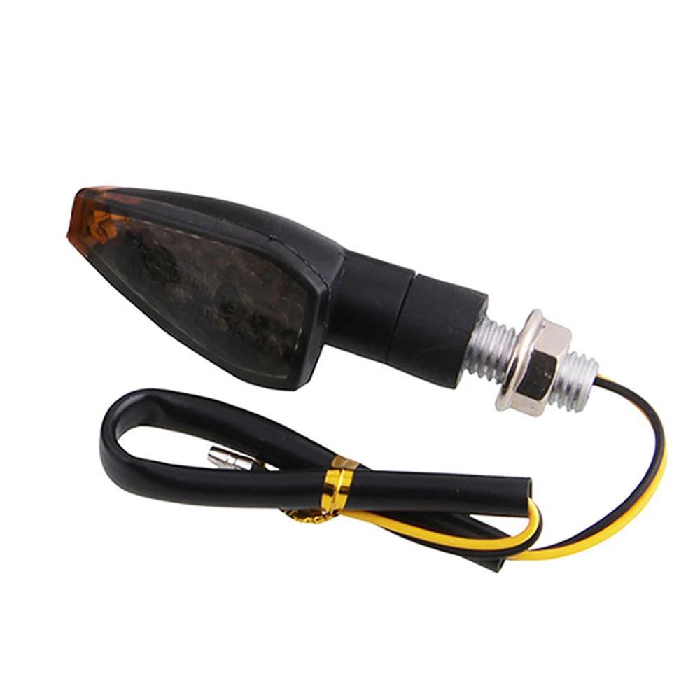 Clignotants LED universels pour motos, longs et courts, accessoires de couleur ambre, 4 pièces/ensem