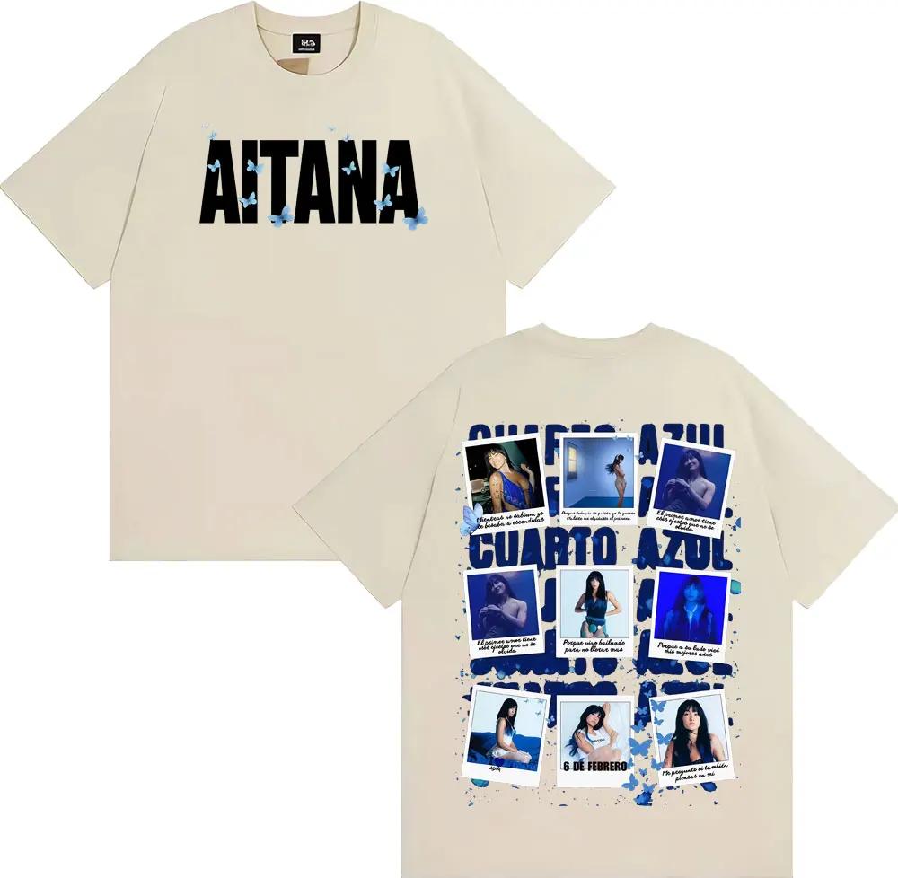 Chanteur Aitana Cuarto Azul Album 2025 couverture graphique T-shirts hommes femmes Harajuku esthétiq