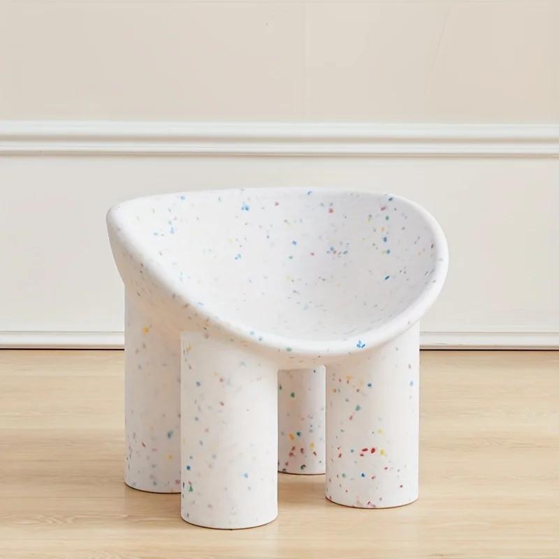 Chaise à pieds d'éléphant en plastique de Style scandinave, tabouret de salon ovale Durable pour le 