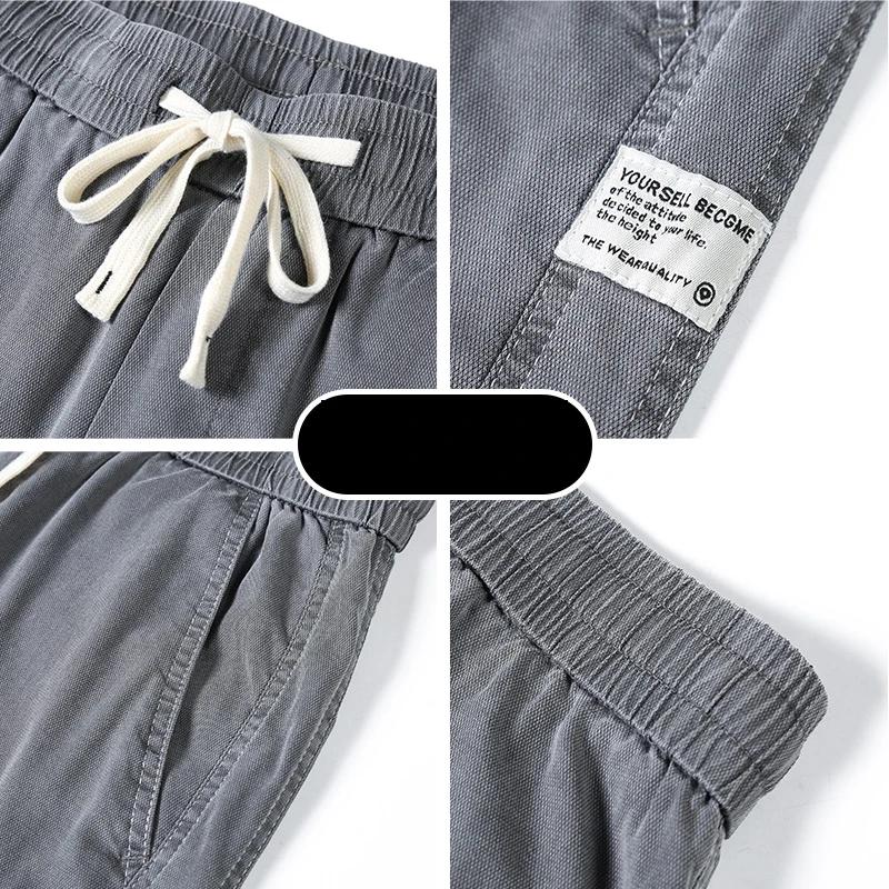 Jean d'été en tissu Lyocell doux pour homme, coupe droite ample, taille élastique avec cordon de ser