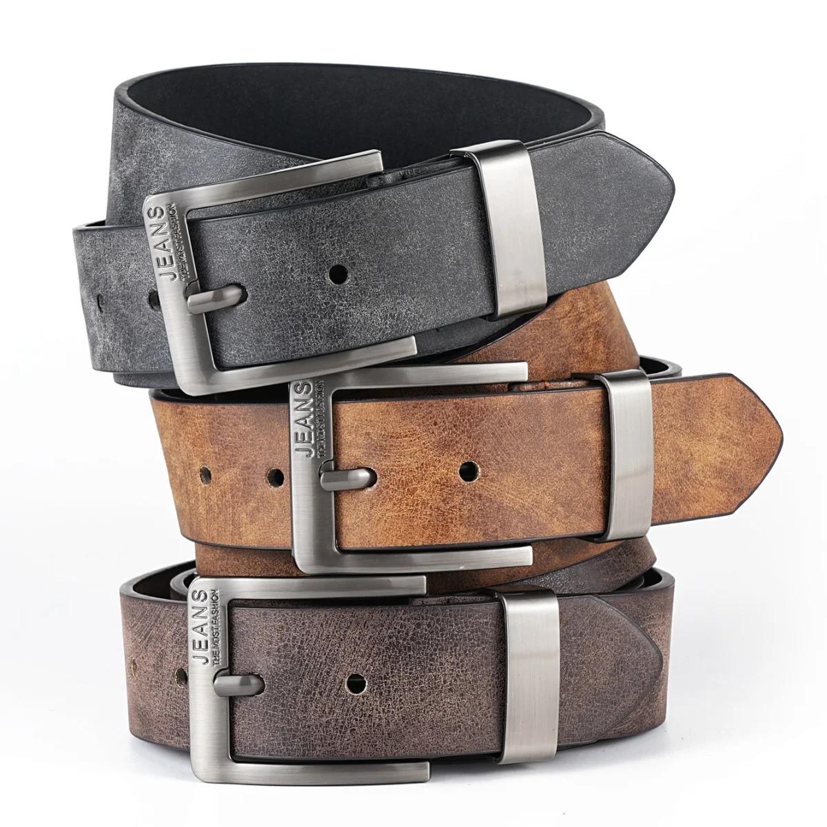 Une ceinture rétro décontractée pour hommes et femmes, style occidental! Ceinture en cuir PU avec bo