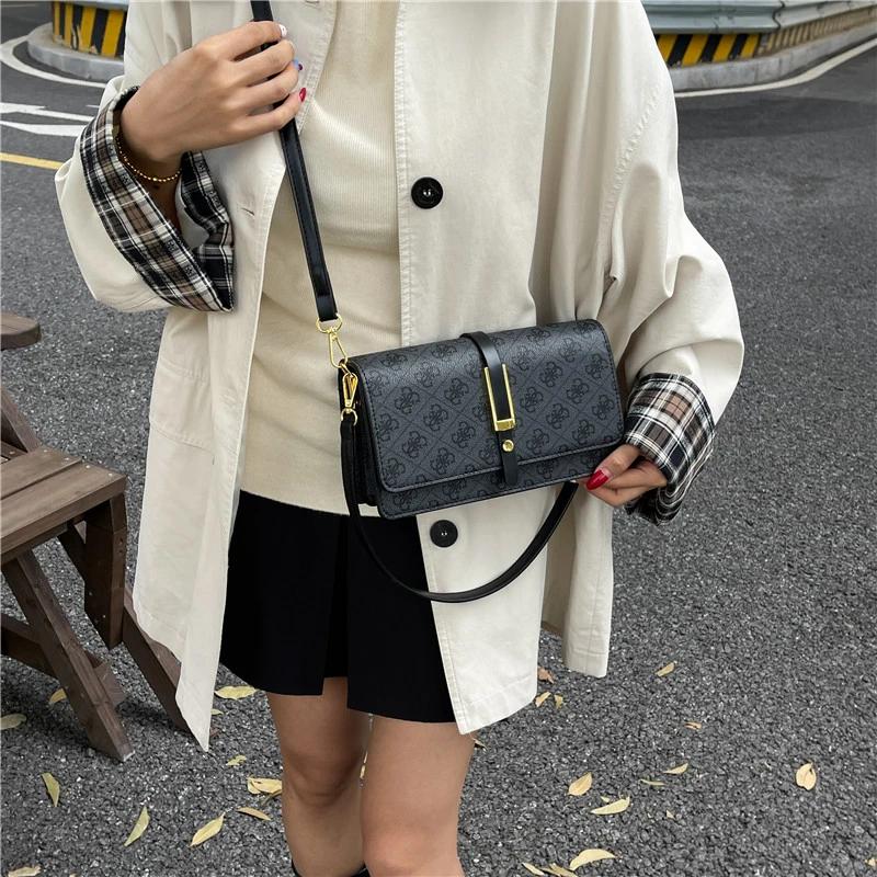 Sac à bandoulière en cuir de luxe pour femme, design classique haut de gamme, tendance parisienne, s