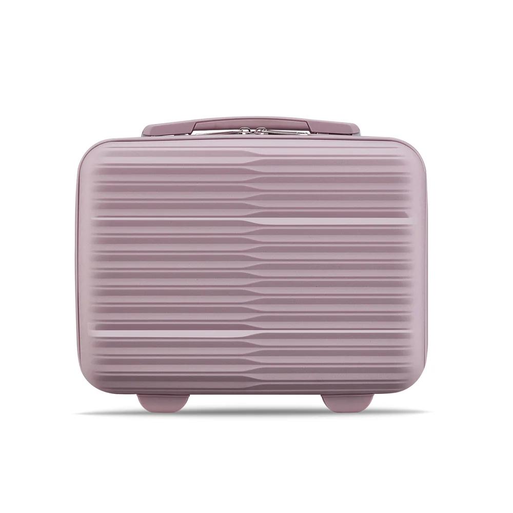 Valise de voyage 14 pouces avec fermeture éclair, noire/rose/bleue/blanche/rouge, pour femmes/hommes