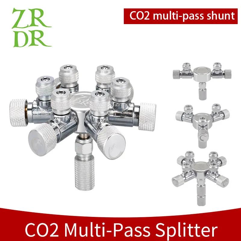 ZRDR – distributeur de CO2 multi-voies pour Aquarium en acier inoxydable, vanne à aiguille de sépara