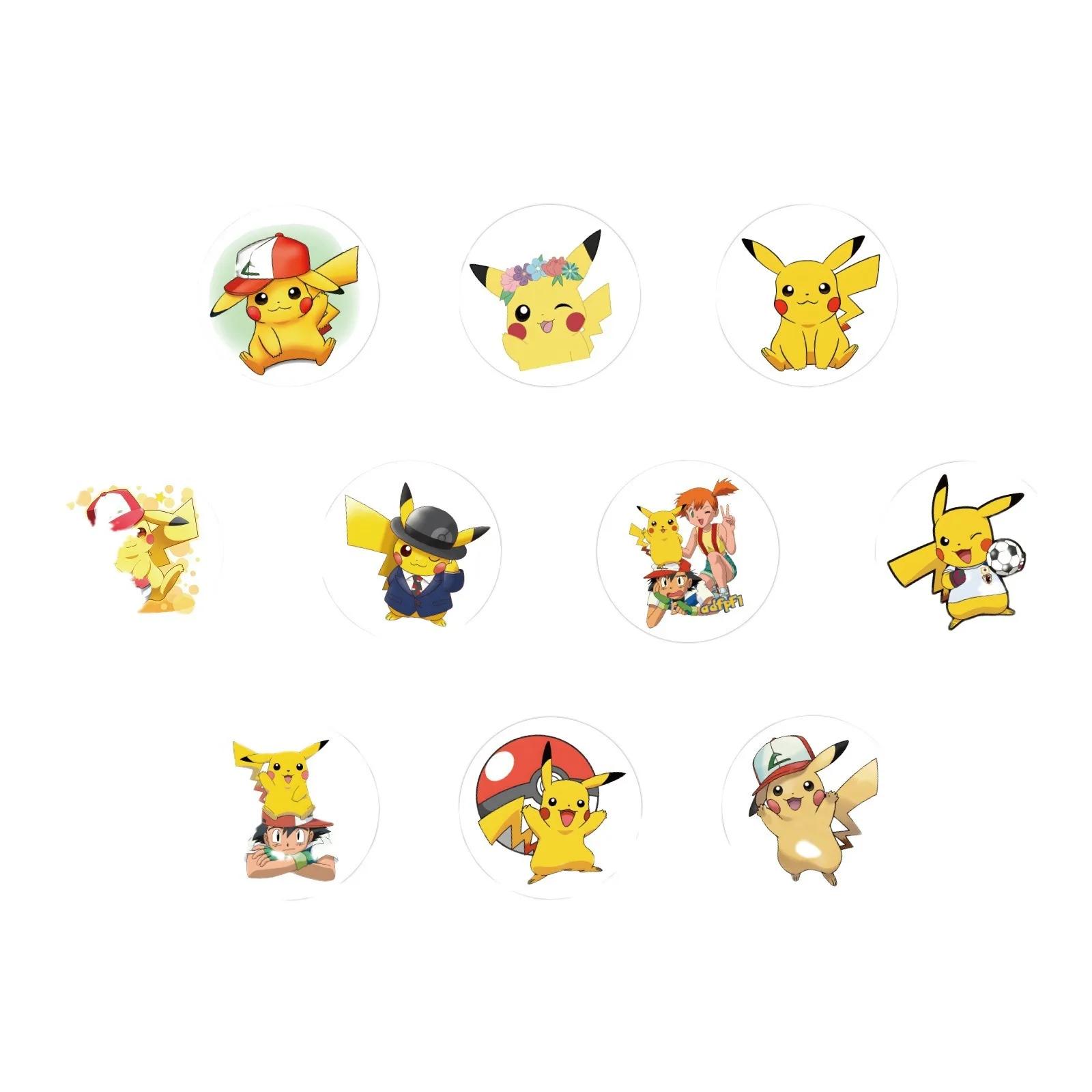 500/2000 pièces Pokemon Pikachu autocollants d'étanchéité mignon dessin animé autocollants rond bric