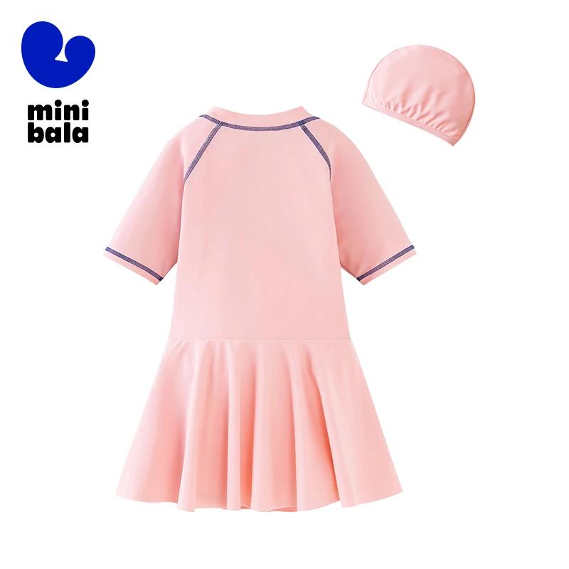 Mini Bala été filles maillot de bain haute élasticité Protection solaire une pièce maillot de bain U