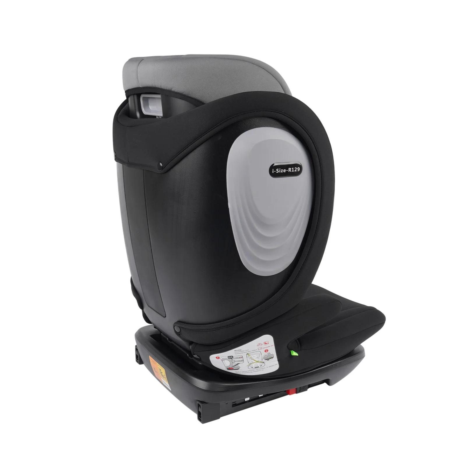 AP03 KL005 Siège auto enfant gris/noir avec certifié ISOFIX,ECE R129, pour 3 à 12 ans, 100-150 CM, 1