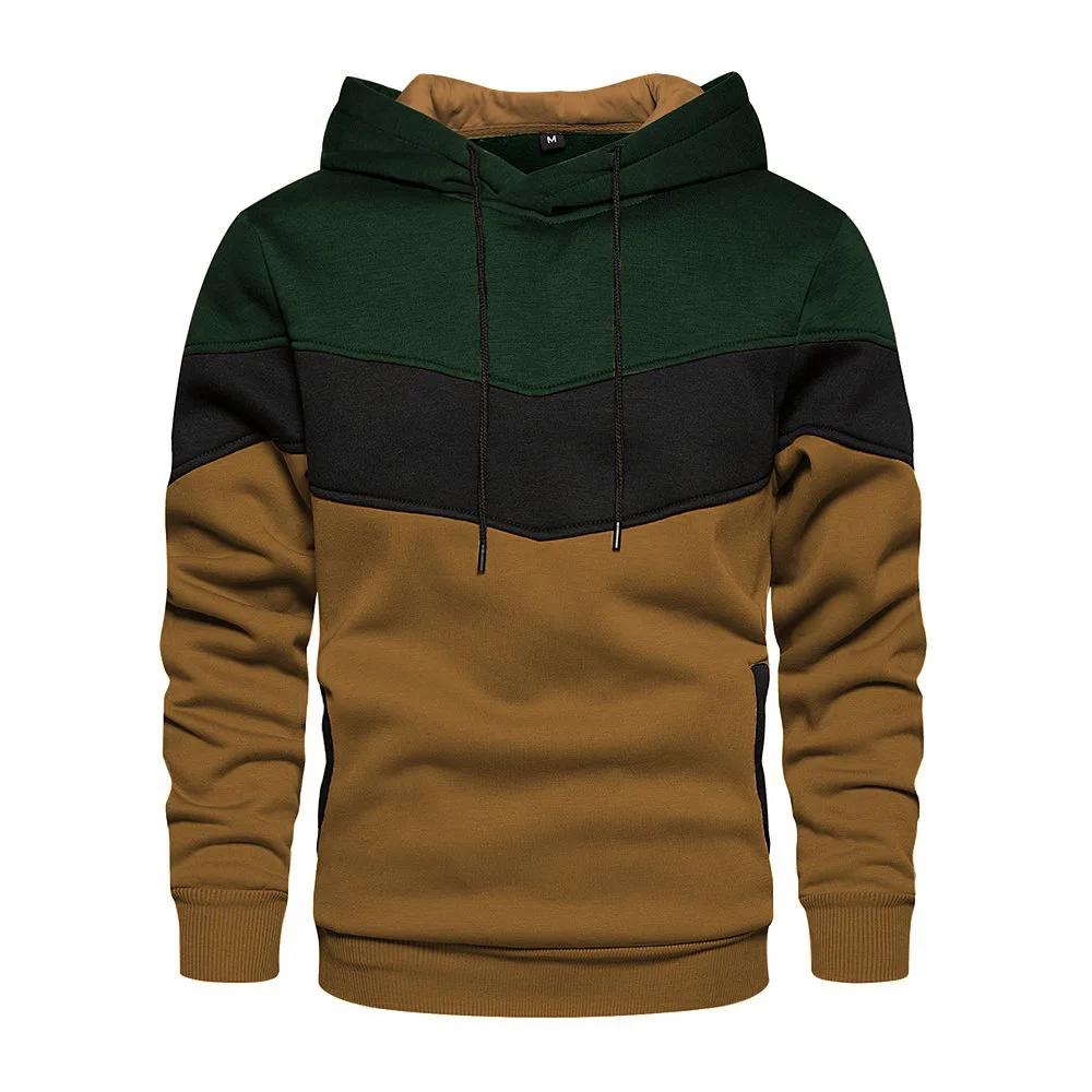 Sweat à capuche pour hommes, trois tons, pour la course à pied, le sport, la mode, tendance, couleur