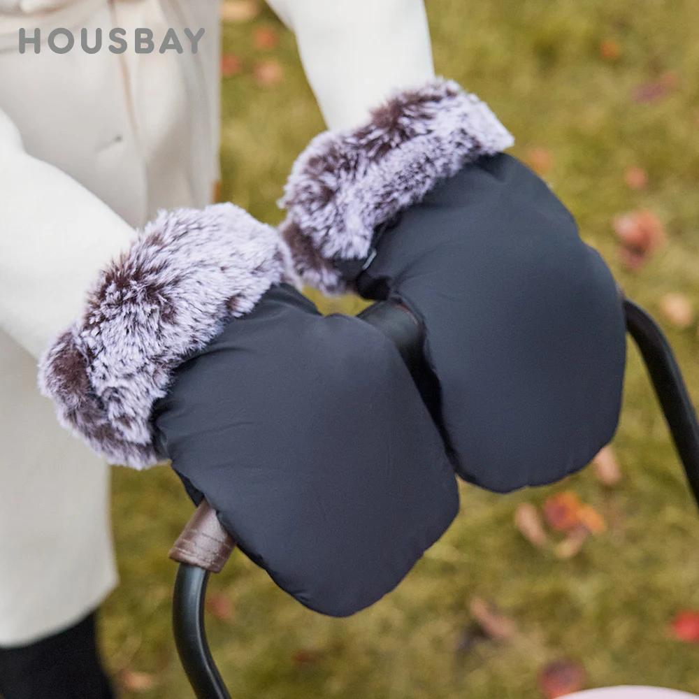Gants de Poussette pour Bébé, 1 Paire, Mitaines Antigel, Fourrure Intérieure, Chaud, pour l'Hiver, p