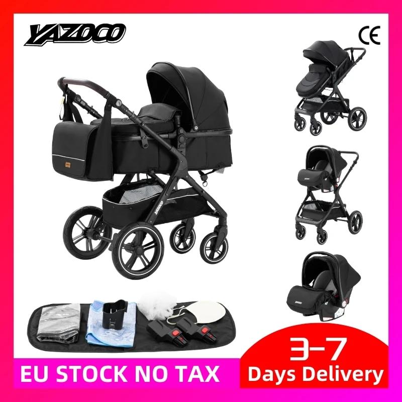 Poussette bébé 3 en 1 facile à plier multifonctionnelle poussette voyage Portable landau siège de sé